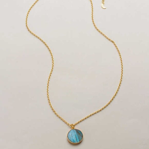 Smooth Sailing Labradorite Medallion Necklace - Picture 3 of 3